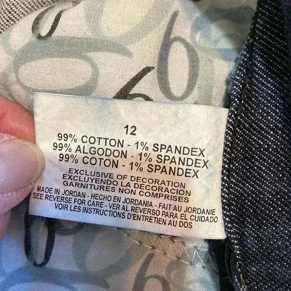 Nine West Jeans, Blue, size 12.  Trouser style with pockets. - Picture 10 of 10